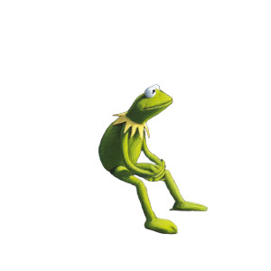 Kermit Painting Vinyl Car Decal Sticker – Waterproof & UV-Resistant 8"