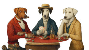 Poker Dogs Vinyl Car Decal Sticker – Waterproof & UV-Resistant 8"