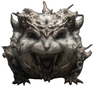 Demonic Hamster Vinyl Car Decal Sticker – Waterproof & UV-Resistant 8"