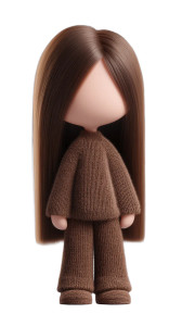 Faceless Wool Girl Vinyl Car Decal Sticker – Waterproof & UV-Resistant 8"