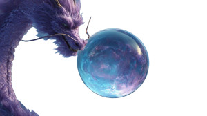 Purple Chinese Dragon Vinyl Car Decal Sticker – Waterproof & UV-Resistant 8"