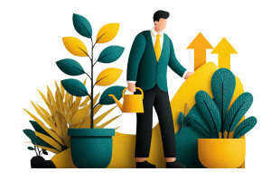 Growth Businessman Vinyl Car Decal Sticker – Waterproof & UV-Resistant 8"