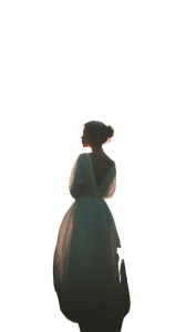 Ethereal Faceless Girl Vinyl Car Decal Sticker – Waterproof & UV-Resistant 8"