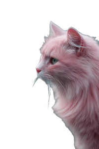 Pink Cat V2 Vinyl Car Decal Sticker – Waterproof & UV-Resistant 8"