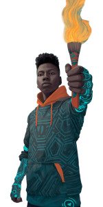 Futuristic Teen Mural Vinyl Car Decal Sticker – Waterproof & UV-Resistant 8"