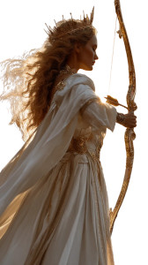 Sagittarius Goddess Vinyl Car Decal Sticker – Waterproof & UV-Resistant 8"