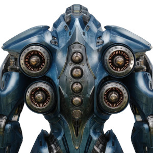 Female Mecha Back Vinyl Car Decal Sticker – Waterproof & UV-Resistant 8"