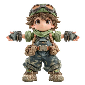 Chibi Scv Farmer Vinyl Car Decal Sticker – Waterproof & UV-Resistant 8"