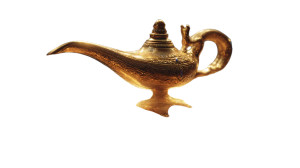 Genie Lamp Glow Vinyl Car Decal Sticker – Waterproof & UV-Resistant 8"