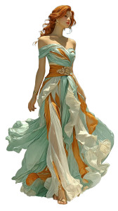 Elegant Ariel Reimagined Vinyl Car Decal Sticker – Waterproof & UV-Resistant 8"