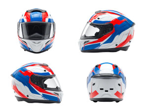 Motorcycle Helmet Perspectives Vinyl Car Decal Sticker – Waterproof & UV-Resistant 8"