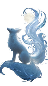 Mystical Nine-Tailed Fox V2 Vinyl Car Decal Sticker – Waterproof & UV-Resistant 8"