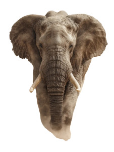 Charging Elephant Vinyl Car Decal Sticker – Waterproof & UV-Resistant 8"