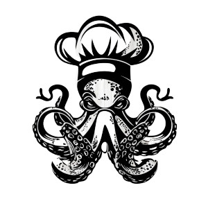 Octopus Chef V2 Vinyl Car Decal Sticker – Waterproof & UV-Resistant 8"