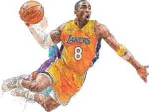 Kobe Dunk Sticker Vinyl Car Decal Sticker – Waterproof & UV-Resistant 8"