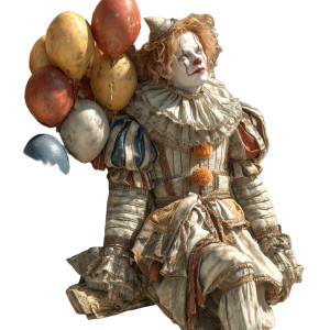 Gothic Clown Scene Vinyl Car Decal Sticker – Waterproof & UV-Resistant 8"