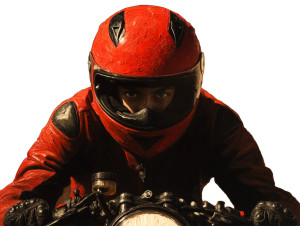 Superbike Rider Close-Up Vinyl Car Decal Sticker – Waterproof & UV-Resistant 8"