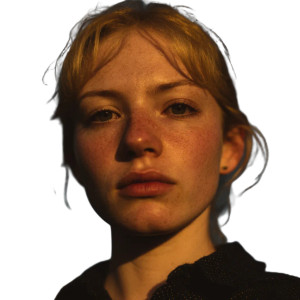 Blonde Young Woman V3 Vinyl Car Decal Sticker – Waterproof & UV-Resistant 8"