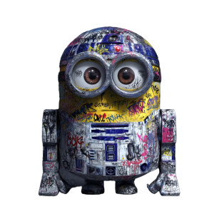 Graffiti Minion R2D2 Vinyl Car Decal Sticker – Waterproof & UV-Resistant 8"