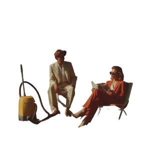 Garden Couple Scene Vinyl Car Decal Sticker – Waterproof & UV-Resistant 8"