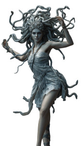 Dancing Medusa V2 Vinyl Car Decal Sticker – Waterproof & UV-Resistant 8"