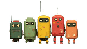 Minimalist Robot Line Vinyl Car Decal Sticker – Waterproof & UV-Resistant 8"