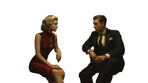 Romantic Art Deco Couple Vinyl Car Decal Sticker – Waterproof & UV-Resistant 8"