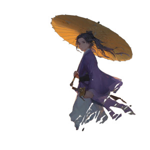 Purple Robed Taoist Vinyl Car Decal Sticker – Waterproof & UV-Resistant 8"