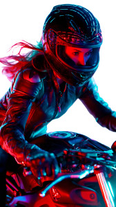 Neon Speed Rider Vinyl Car Decal Sticker – Waterproof & UV-Resistant 8"