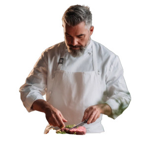 Handsome Chef Cooking Vinyl Car Decal Sticker – Waterproof & UV-Resistant 8"