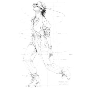 Metallic Jumpsuit Model Vinyl Car Decal Sticker – Waterproof & UV-Resistant 8"