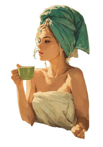 Elegant Morning Woman Vinyl Car Decal Sticker – Waterproof & UV-Resistant 8"