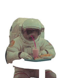 Vintage Astronaut Vinyl Car Decal Sticker – Waterproof & UV-Resistant 8"