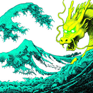 Water Dragon Tsunami Vinyl Car Decal Sticker – Waterproof & UV-Resistant 8"