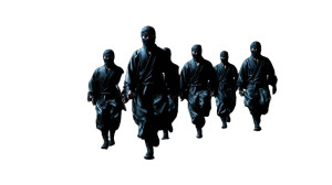 Stealthy Ninja Formation Vinyl Car Decal Sticker – Waterproof & UV-Resistant 8"