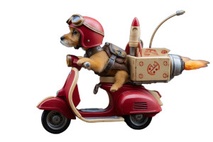 Pizza Delivery Dog Vinyl Car Decal Sticker – Waterproof & UV-Resistant 8"