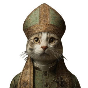 Cat Pope Vinyl Car Decal Sticker – Waterproof & UV-Resistant 8"