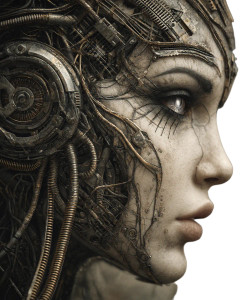 Gorgeous Cyborg Robot Vinyl Car Decal Sticker – Waterproof & UV-Resistant 8"