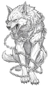 Angry Wolf Tattoo V7 Vinyl Car Decal Sticker – Waterproof & UV-Resistant 8"