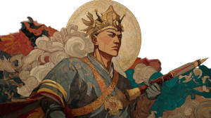 Medieval Tibetan Prince Vinyl Car Decal Sticker – Waterproof & UV-Resistant 8"