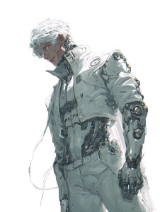 Robotic Fantasy Man Vinyl Car Decal Sticker – Waterproof & UV-Resistant 8"