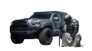 Majestic Futuristic Knight Vinyl Car Decal Sticker – Waterproof & UV-Resistant 8"