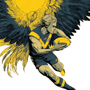 Eagle-Winged Player Vinyl Car Decal Sticker – Waterproof & UV-Resistant 8"