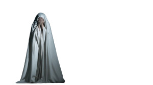 Cinematic Robed Woman Vinyl Car Decal Sticker – Waterproof & UV-Resistant 8"