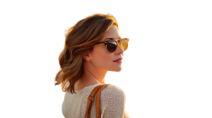 Woman At Golden Hour Vinyl Car Decal Sticker – Waterproof & UV-Resistant 8"