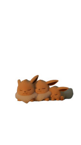 Sleeping Chibi Eevees Vinyl Car Decal Sticker – Waterproof & UV-Resistant 8"