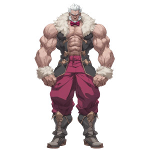 Muscular Anime Male V4 Vinyl Car Decal Sticker – Waterproof & UV-Resistant 8"