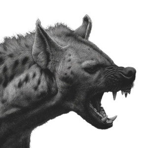 Angry Hyenas Head Vinyl Car Decal Sticker – Waterproof & UV-Resistant 8"