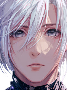 Androgynous Anime Man Vinyl Car Decal Sticker – Waterproof & UV-Resistant 8"