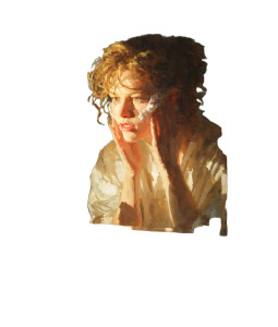 Curly-Haired Reflection Vinyl Car Decal Sticker – Waterproof & UV-Resistant 8"